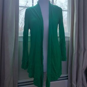 A cute green cardigan.